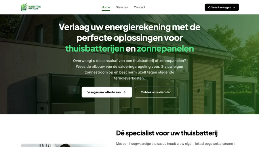 Thuisbatterij Monteurs website